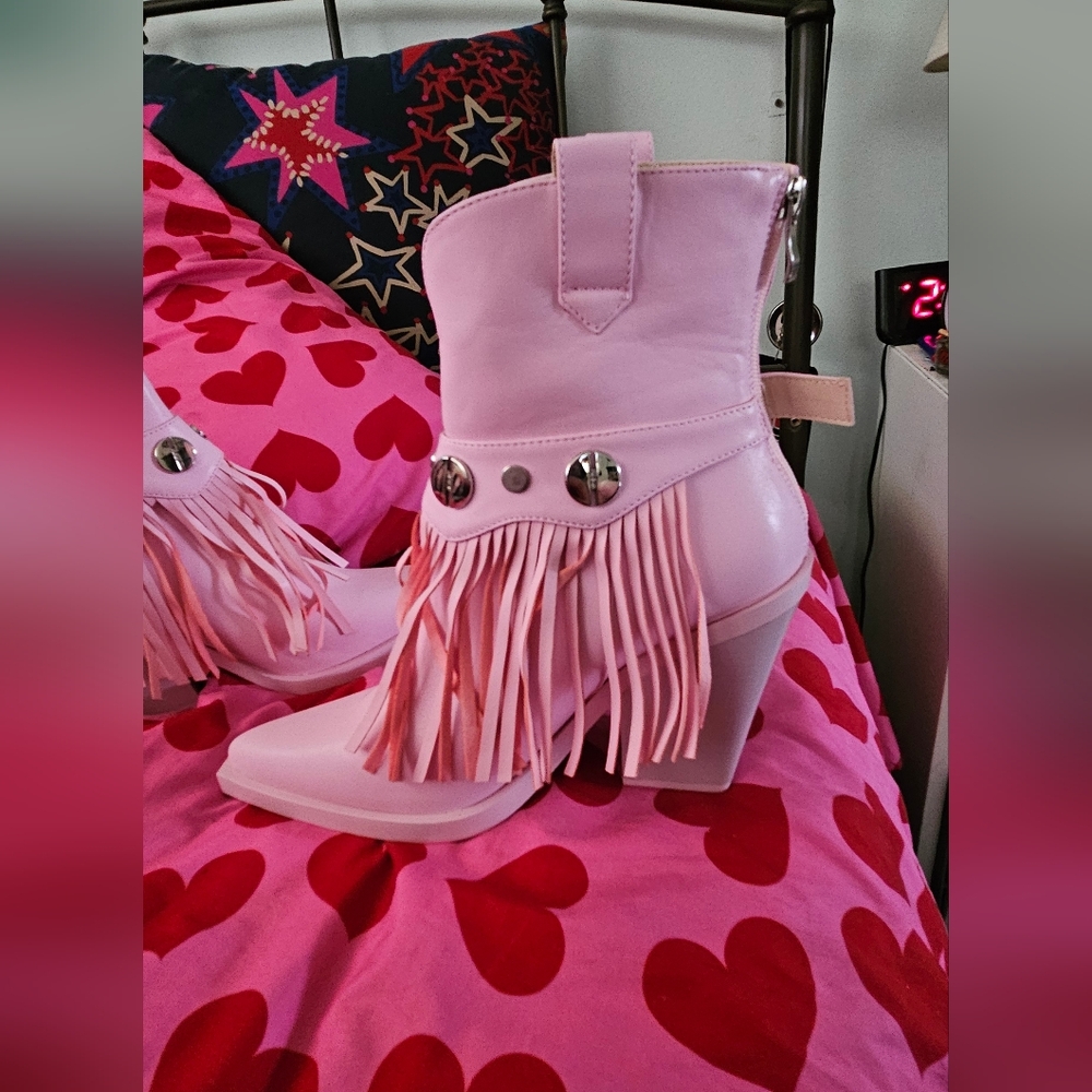 Pink Simmi ankle boots size 9 - Picture 3 of 4